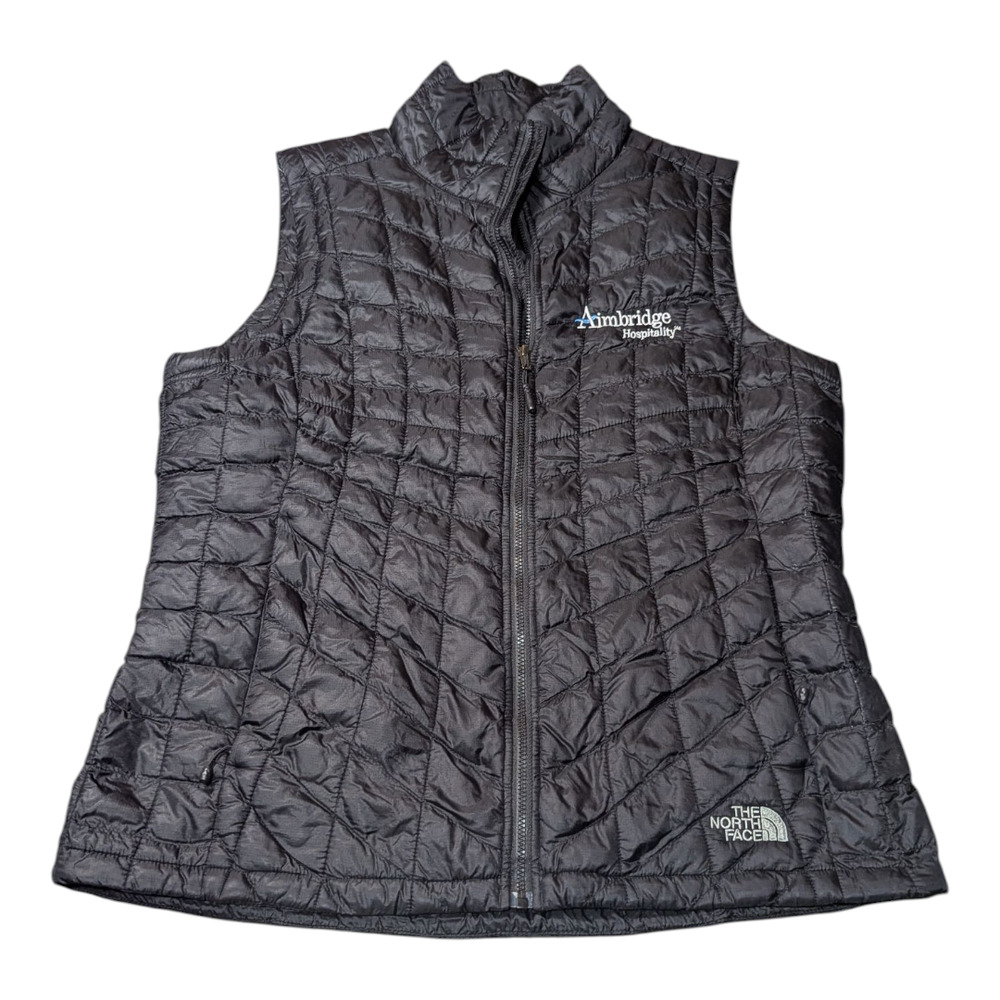 The North Face Quilted Black Vest Size M Excellent Condition